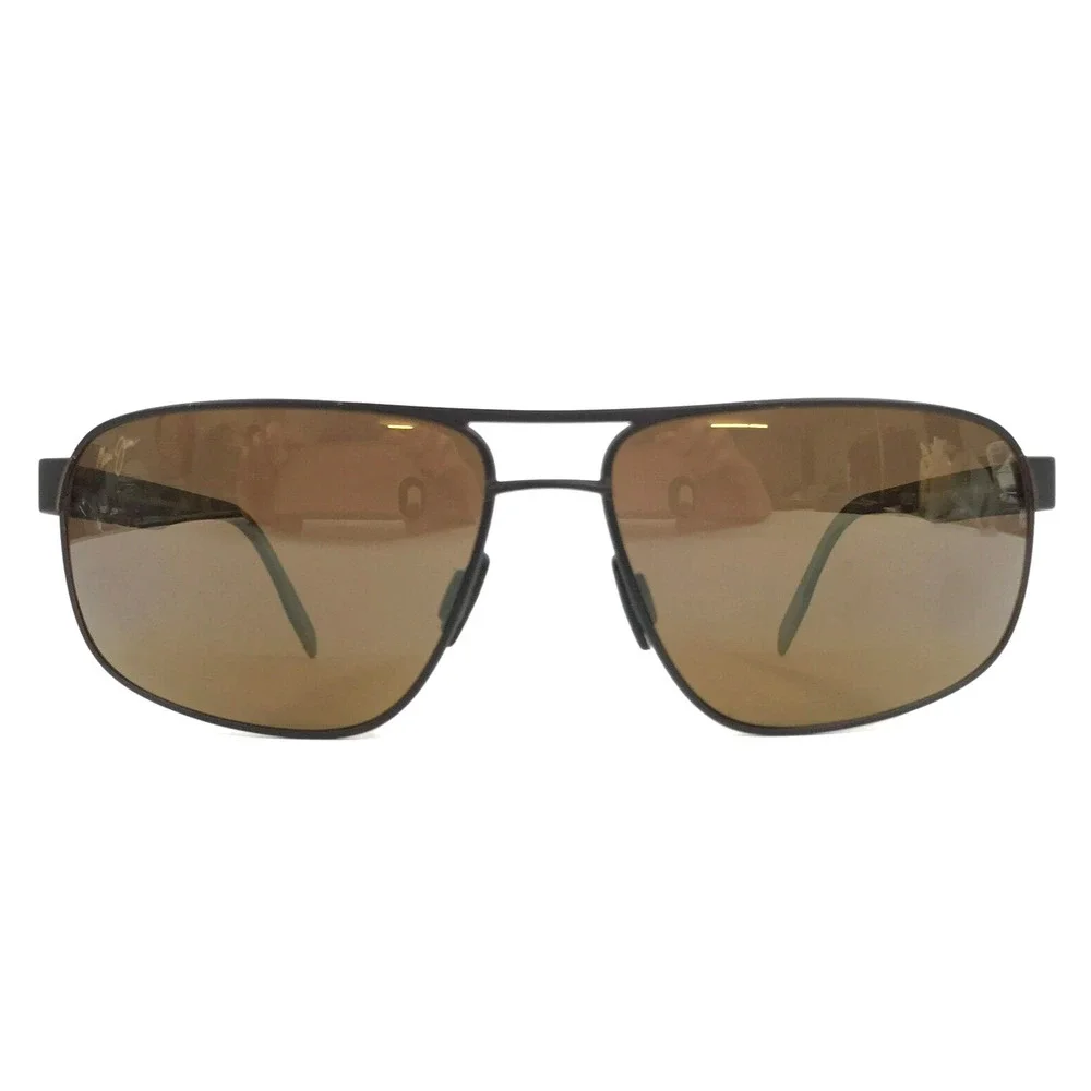 Maui Jim Sunglasses WHITEHAVEN MJ776-01M Brown Square Frames with Brown Lenses - Picture 2 of 12